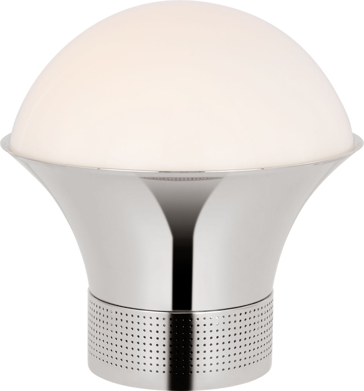 Precision Accent Table Lantern | Polished Nickel | White Glass