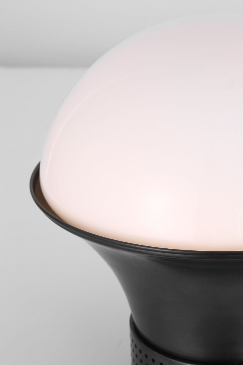 Precision Medium Table Lantern | Bronze | White Glass