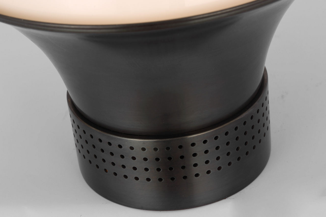 Precision Medium Table Lantern | Bronze | White Glass