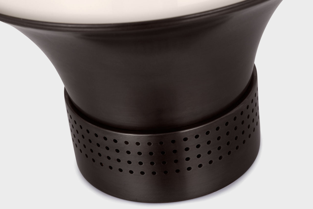 Precision Medium Table Lantern | Bronze | White Glass