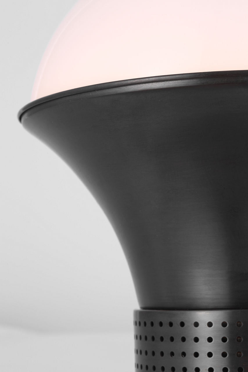 Precision Medium Table Lantern | Bronze | White Glass