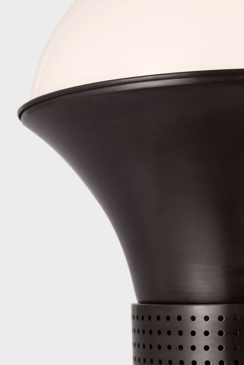 Precision Medium Table Lantern | Bronze | White Glass