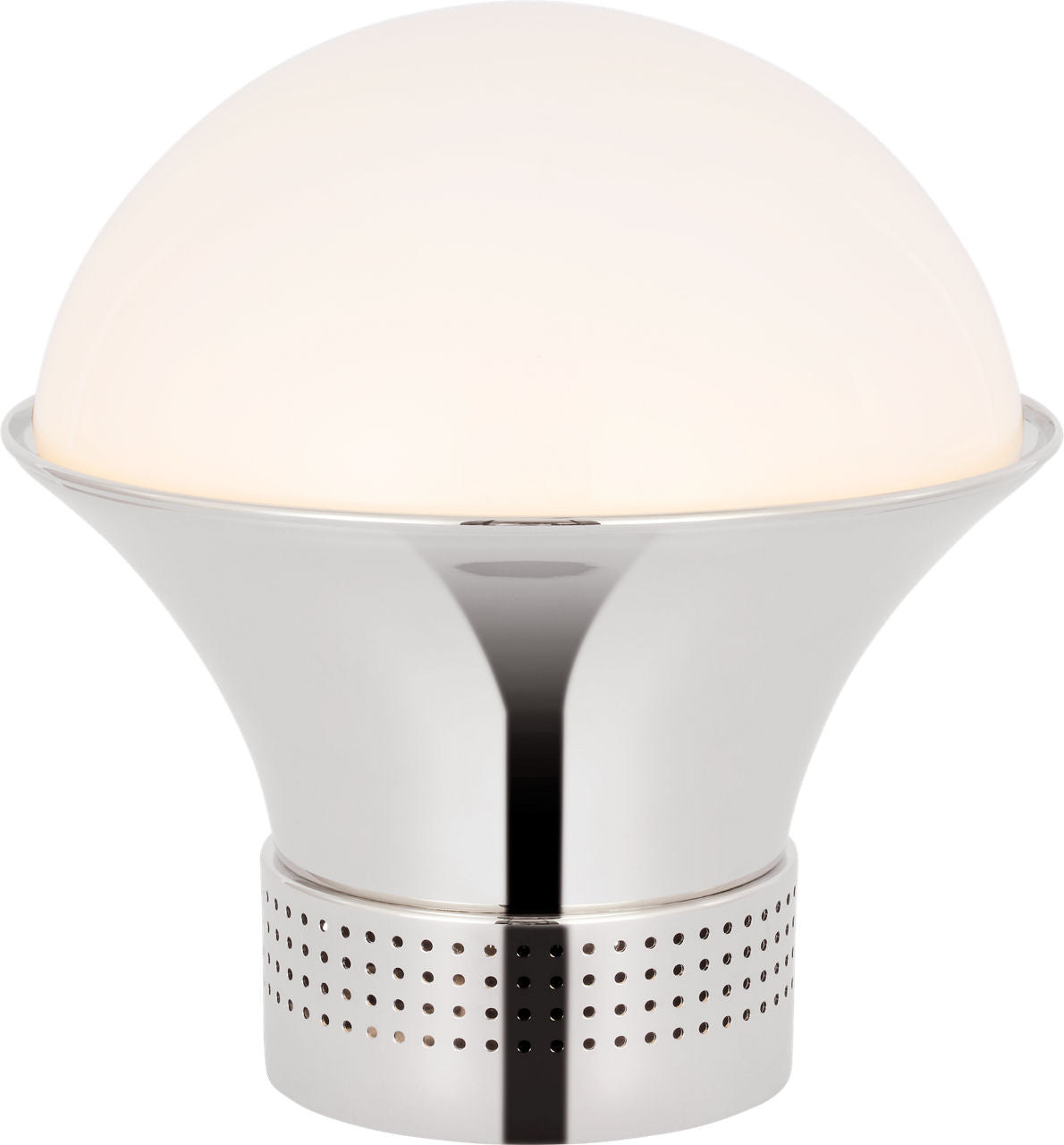 Precision Medium Table Lantern | Polished Nickel | White Glass