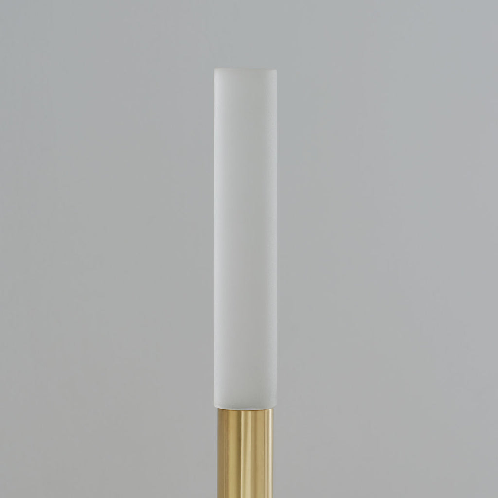 Rousseau 20" Table Lamp | Antique-Burnished Brass | Etched Crystal