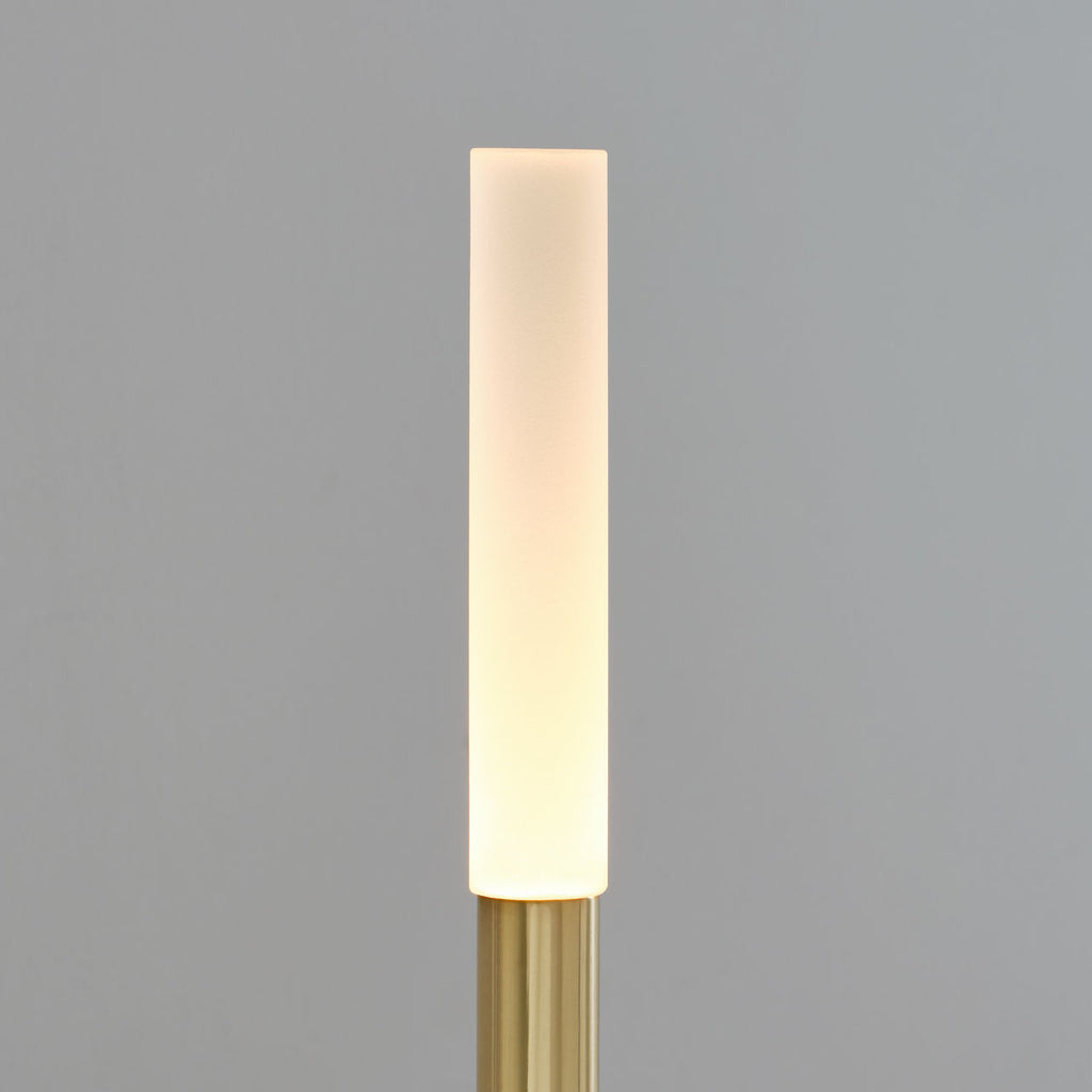 Rousseau 20" Table Lamp | Antique-Burnished Brass | Etched Crystal