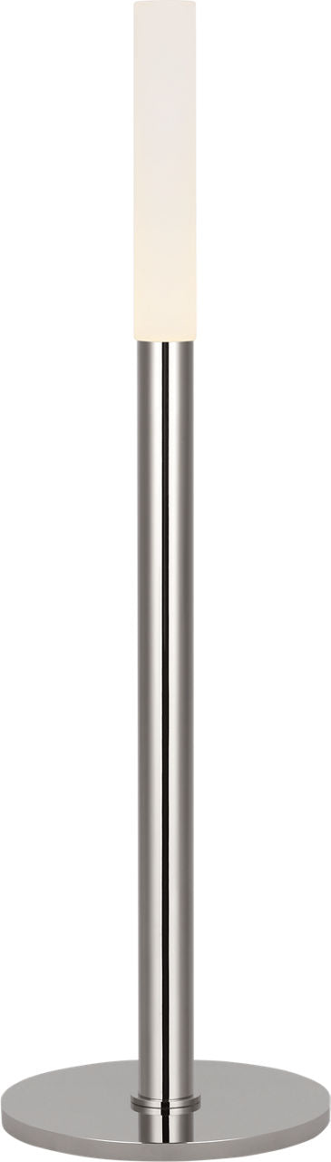Rousseau 20" Table Lamp | Polished Nickel | Etched Crystal