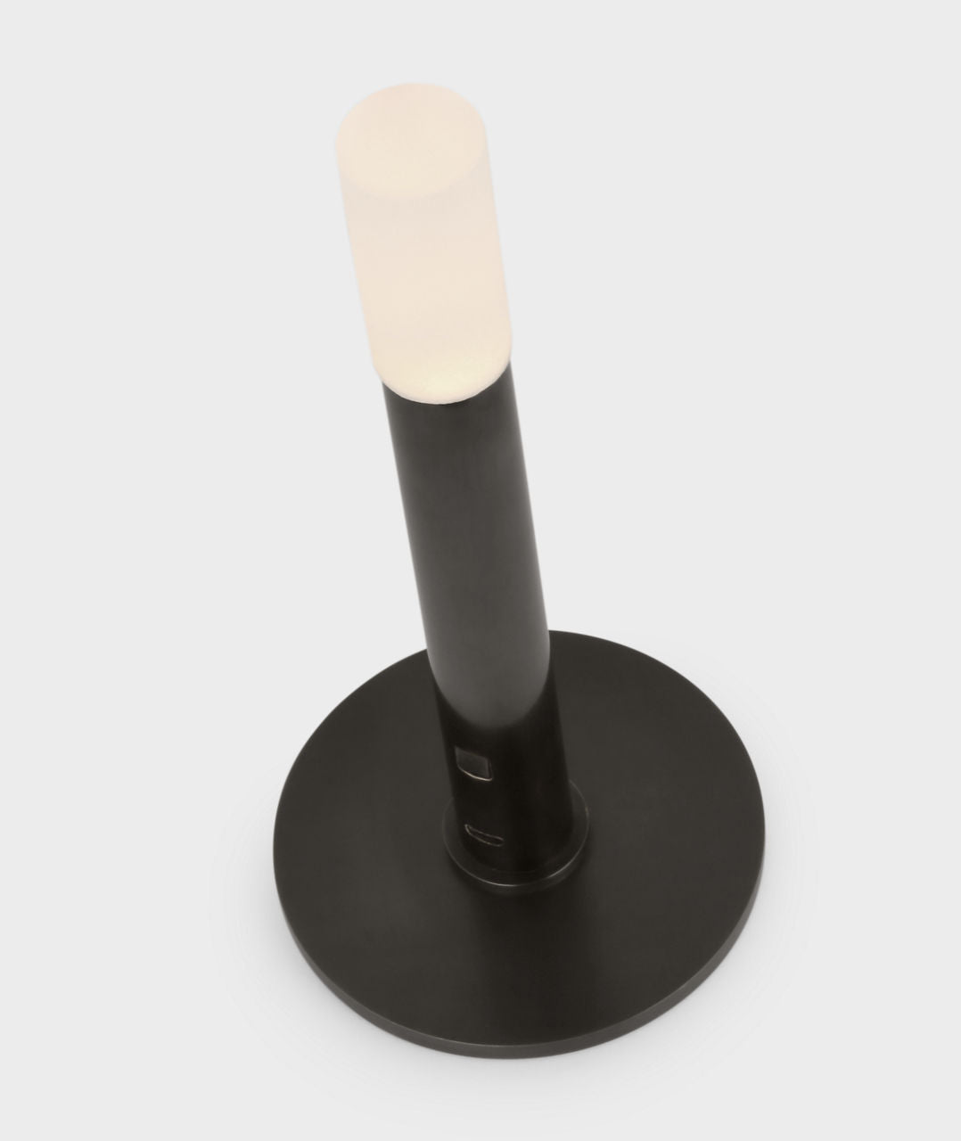 Rousseau 10" Rechargeable Accent Lamp | Bronze | Etched Crystal