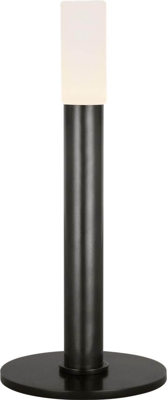 Rousseau 10" Rechargeable Accent Lamp | Bronze | Etched Crystal