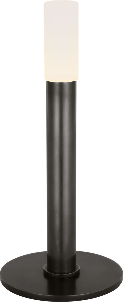 Rousseau 10" Rechargeable Accent Lamp | Bronze | Etched Crystal