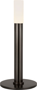 Rousseau 10" Rechargeable Accent Lamp | Bronze | Etched Crystal