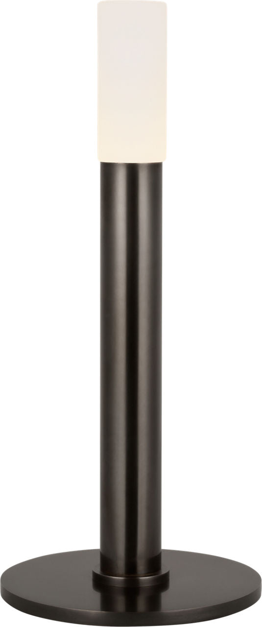 Rousseau 10" Rechargeable Accent Lamp | Bronze | Etched Crystal
