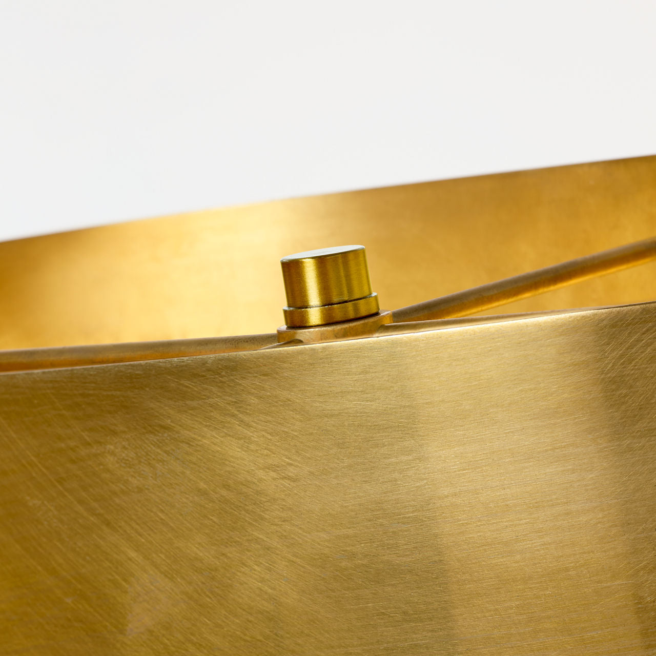 Armato Small Table Lamp | Stained Black Metallic Ceramic | Oval Antique-Burnished Brass Shade