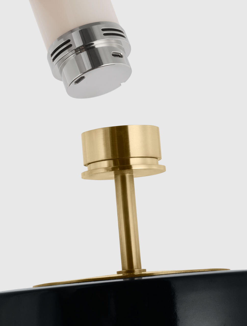 Tiglia Tall Cordless Table Lamp | Black | Linen Shade