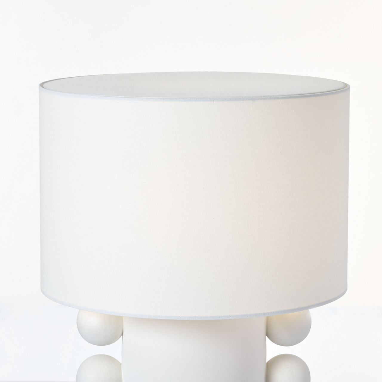 Tiglia Tall Table Lamp | Plaster White | Linen Shade