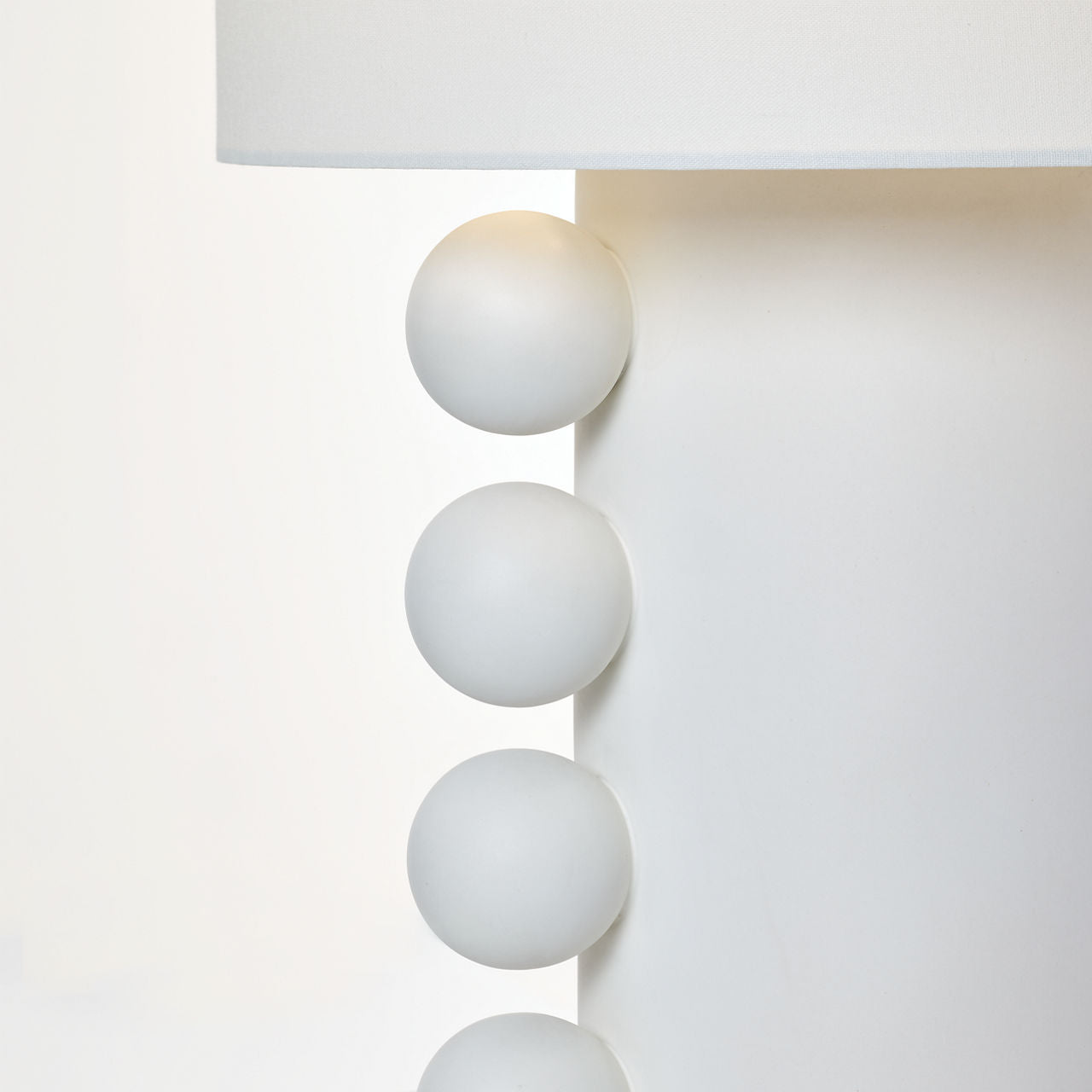 Tiglia Tall Table Lamp | Plaster White | Linen Shade