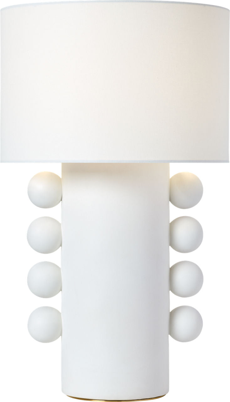 Tiglia Tall Table Lamp | Plaster White | Linen Shade