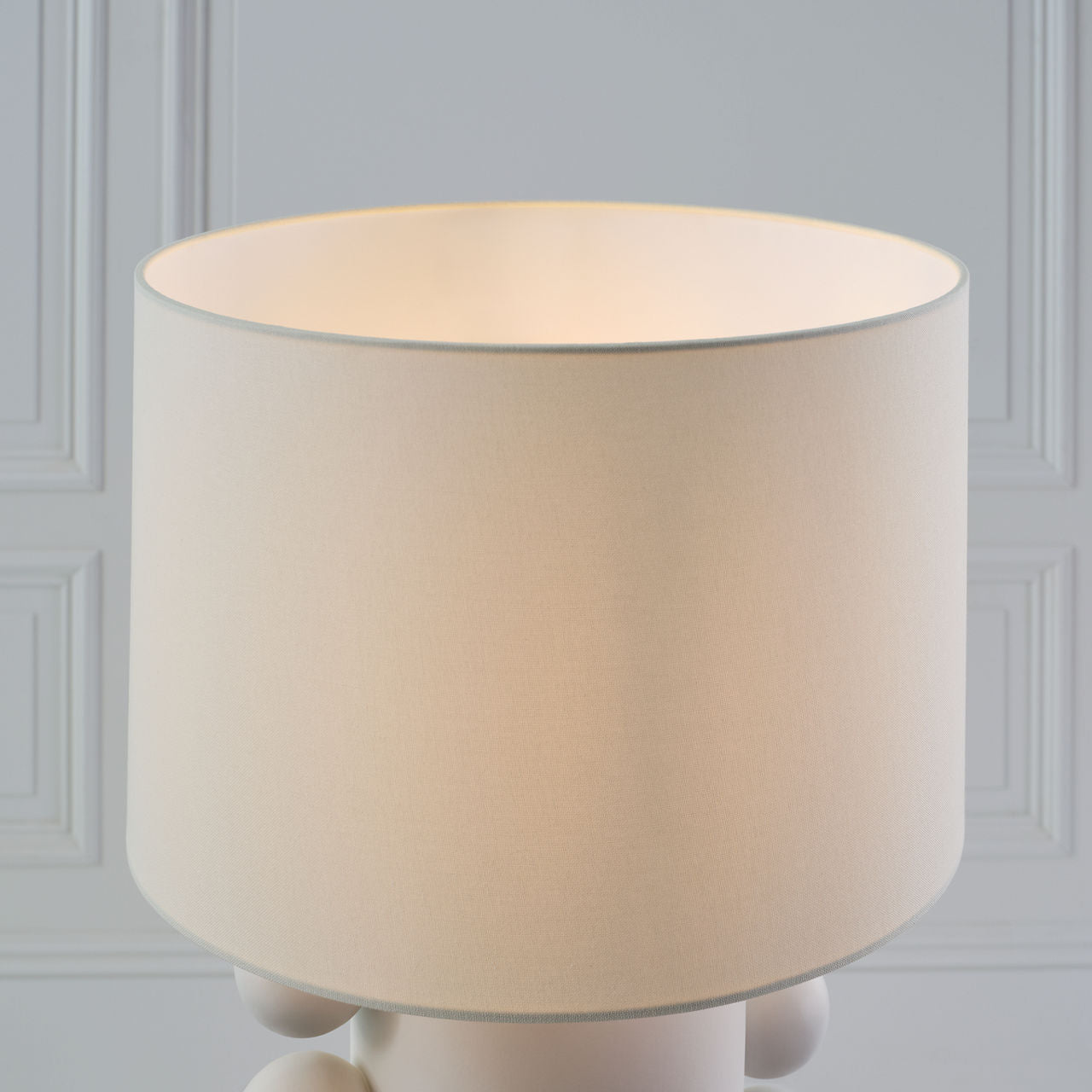 Tiglia Tall Table Lamp | Plaster White | Linen Shade