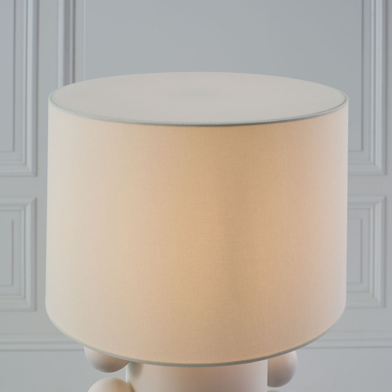 Tiglia Tall Table Lamp | Plaster White | Linen Shade