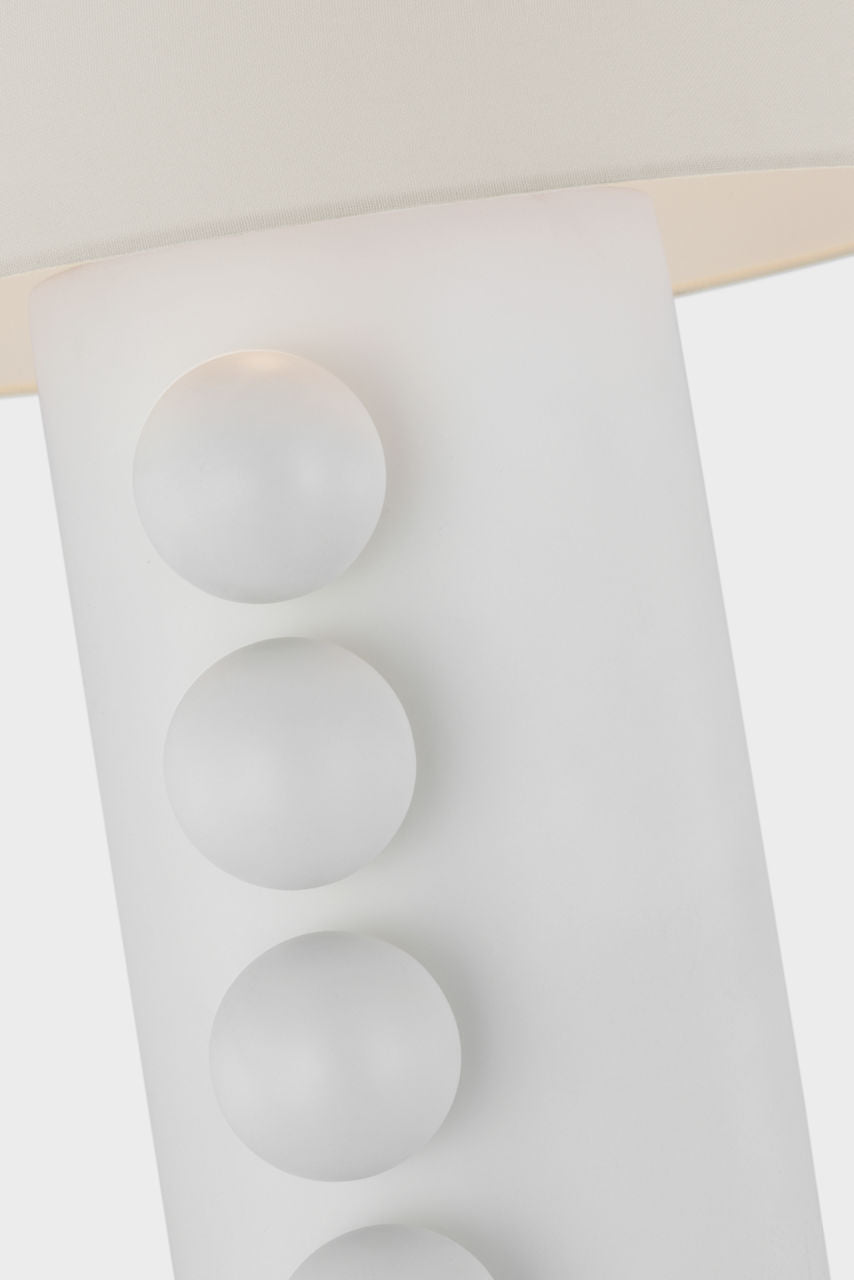 Tiglia Tall Cordless Table Lamp | Plaster White | Linen Shade