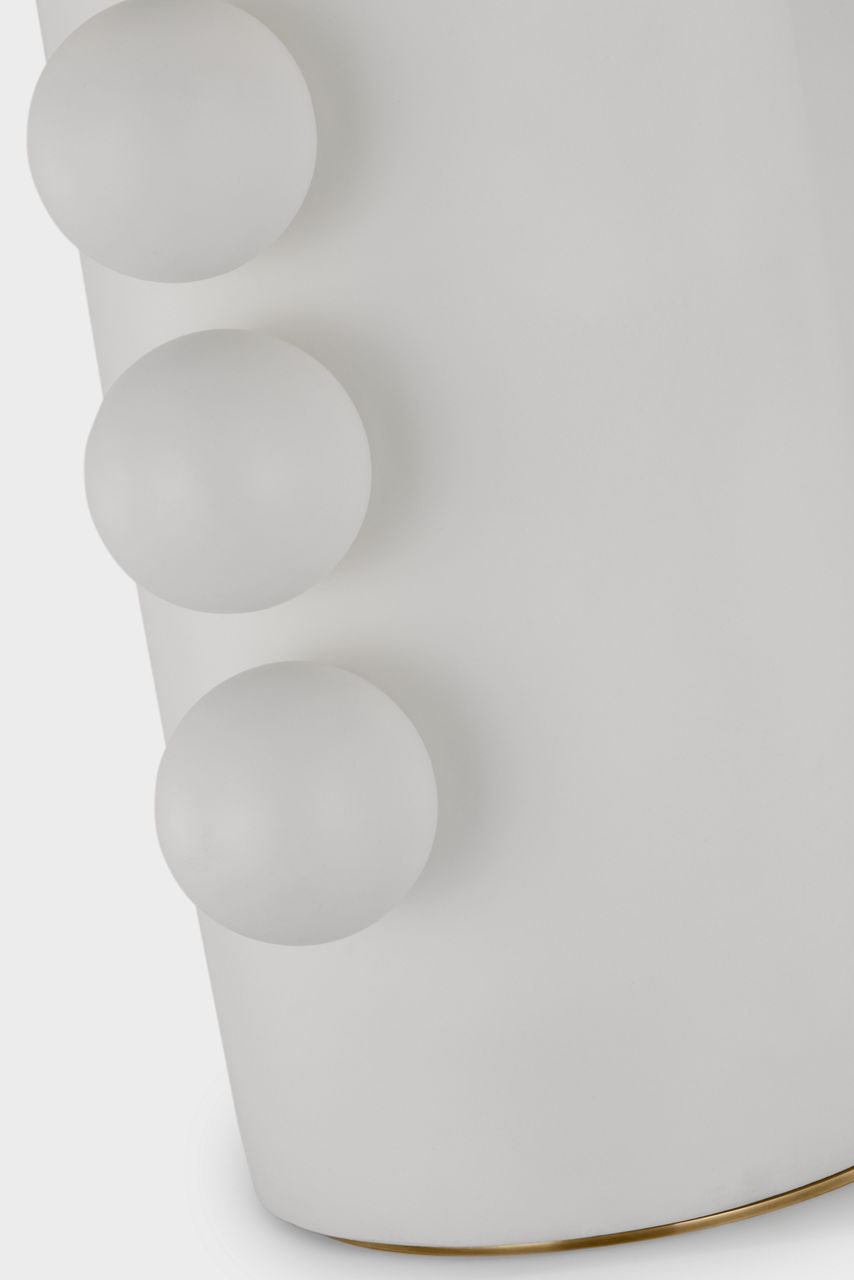 Tiglia Tall Cordless Table Lamp | Plaster White | Linen Shade