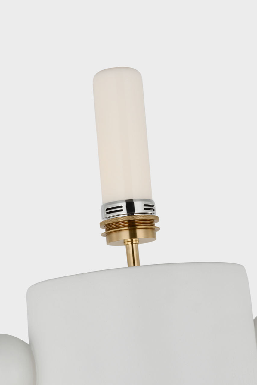 Tiglia Tall Cordless Table Lamp | Plaster White | Linen Shade