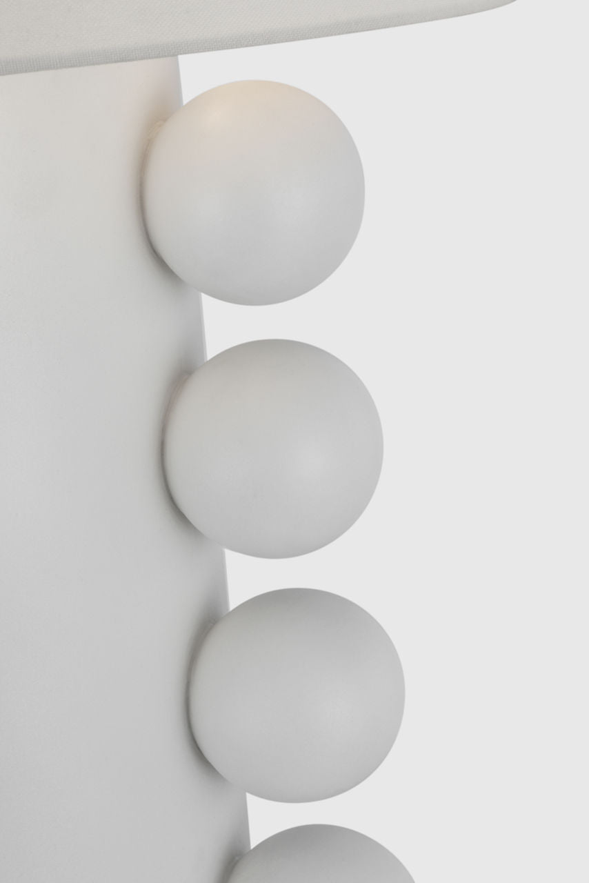 Tiglia Tall Cordless Table Lamp | Plaster White | Linen Shade