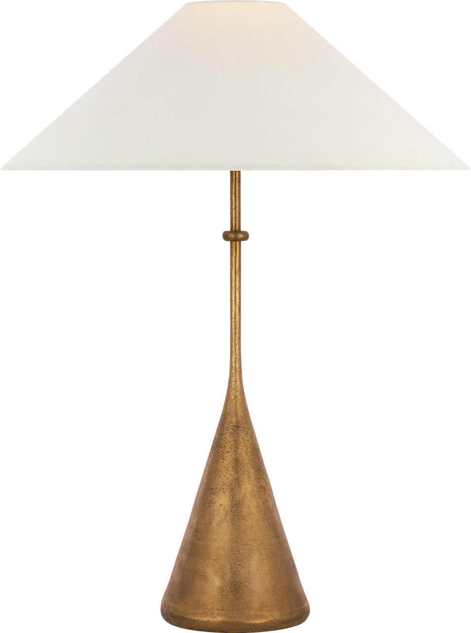 Zealous 30" Table Lamp | Museum Brass | Linen Shade
