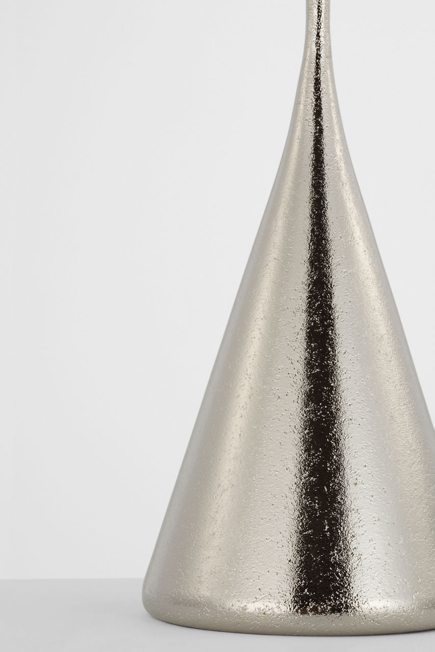 Zealous 30" Table Lamp | Museum Nickel | Linen Shade