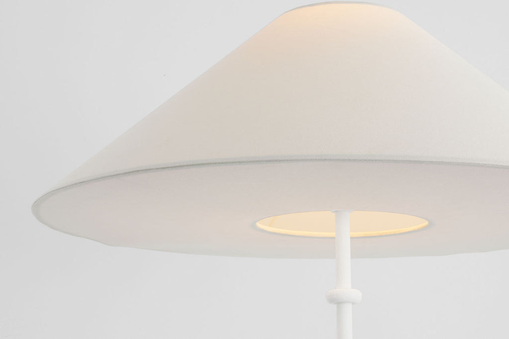 Zealous 30" Table Lamp | Museum White | Linen Shade