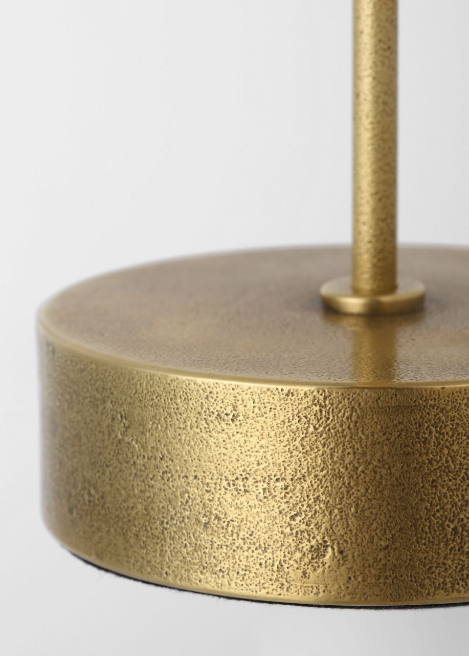 Sene 12" Rechargeable Table Lamp | Museum Brass