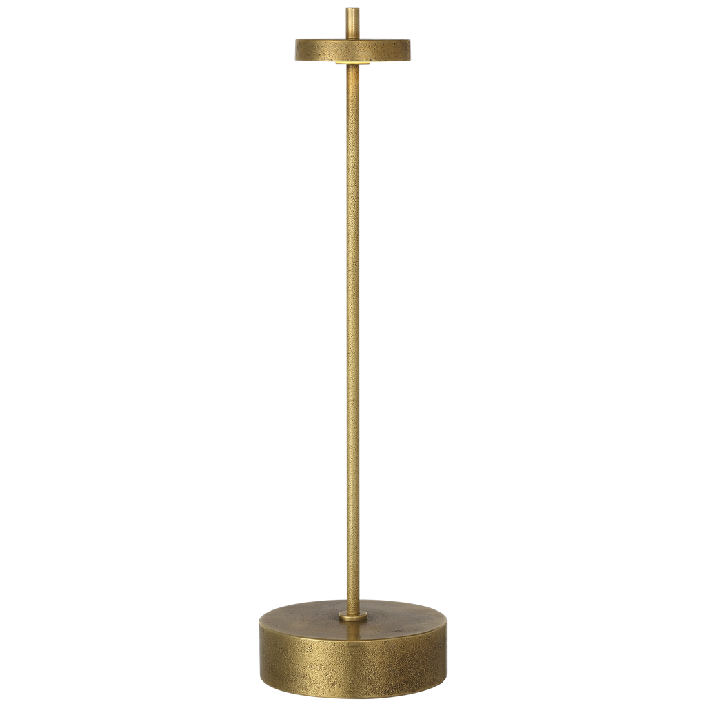 Sene 12" Rechargeable Table Lamp | Museum Brass