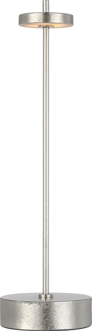 Sene 12" Rechargeable Table Lamp | Museum Nickel