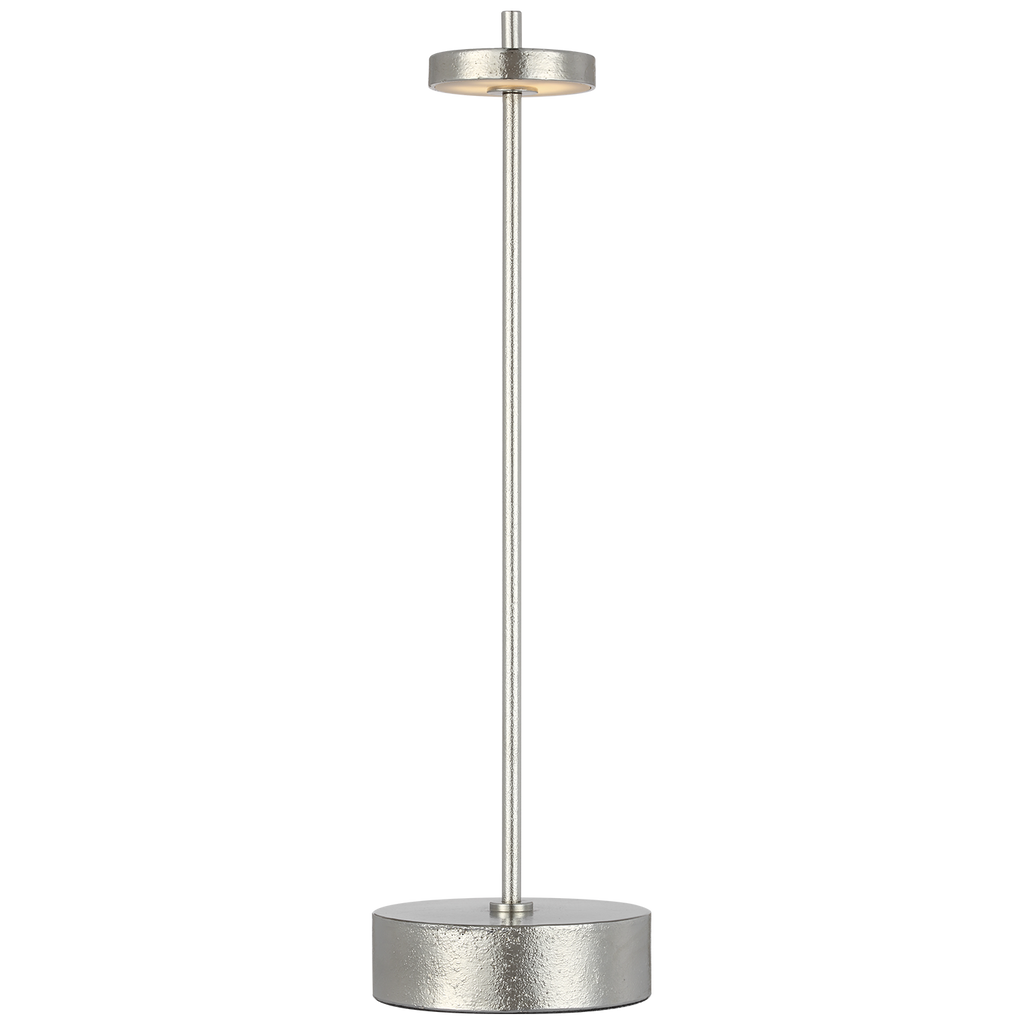 Sene 12" Rechargeable Table Lamp | Museum Nickel