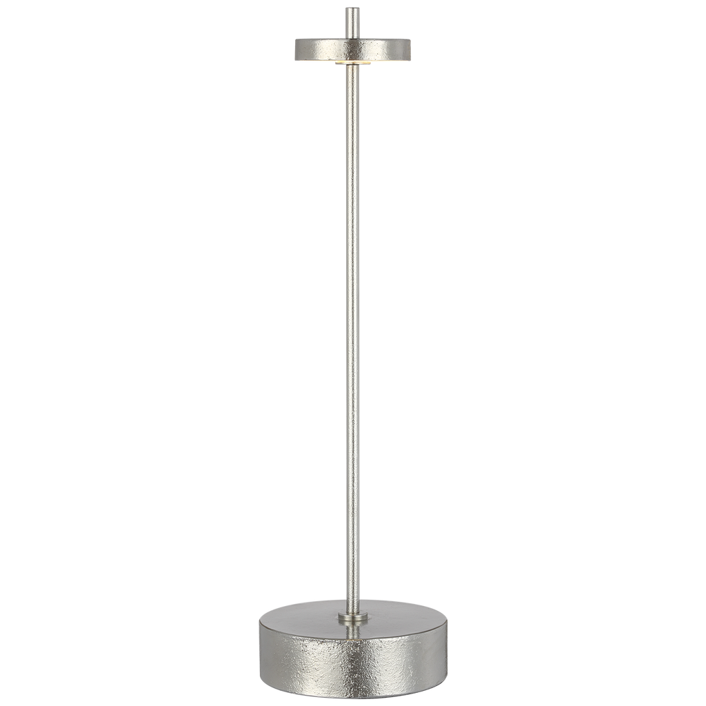 Sene 12" Rechargeable Table Lamp | Museum Nickel