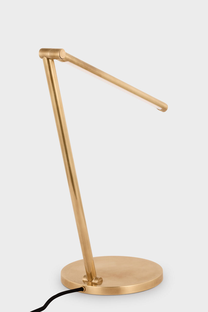 Cona Desk Lamp | Antique-Burnished Brass