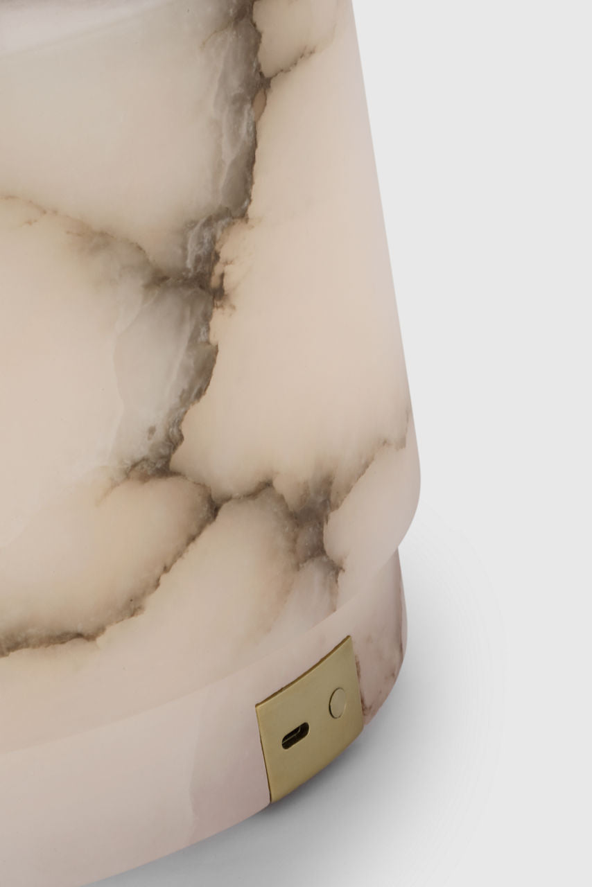 Tourne 8" Rechargeable Accent Lamp | Alabaster