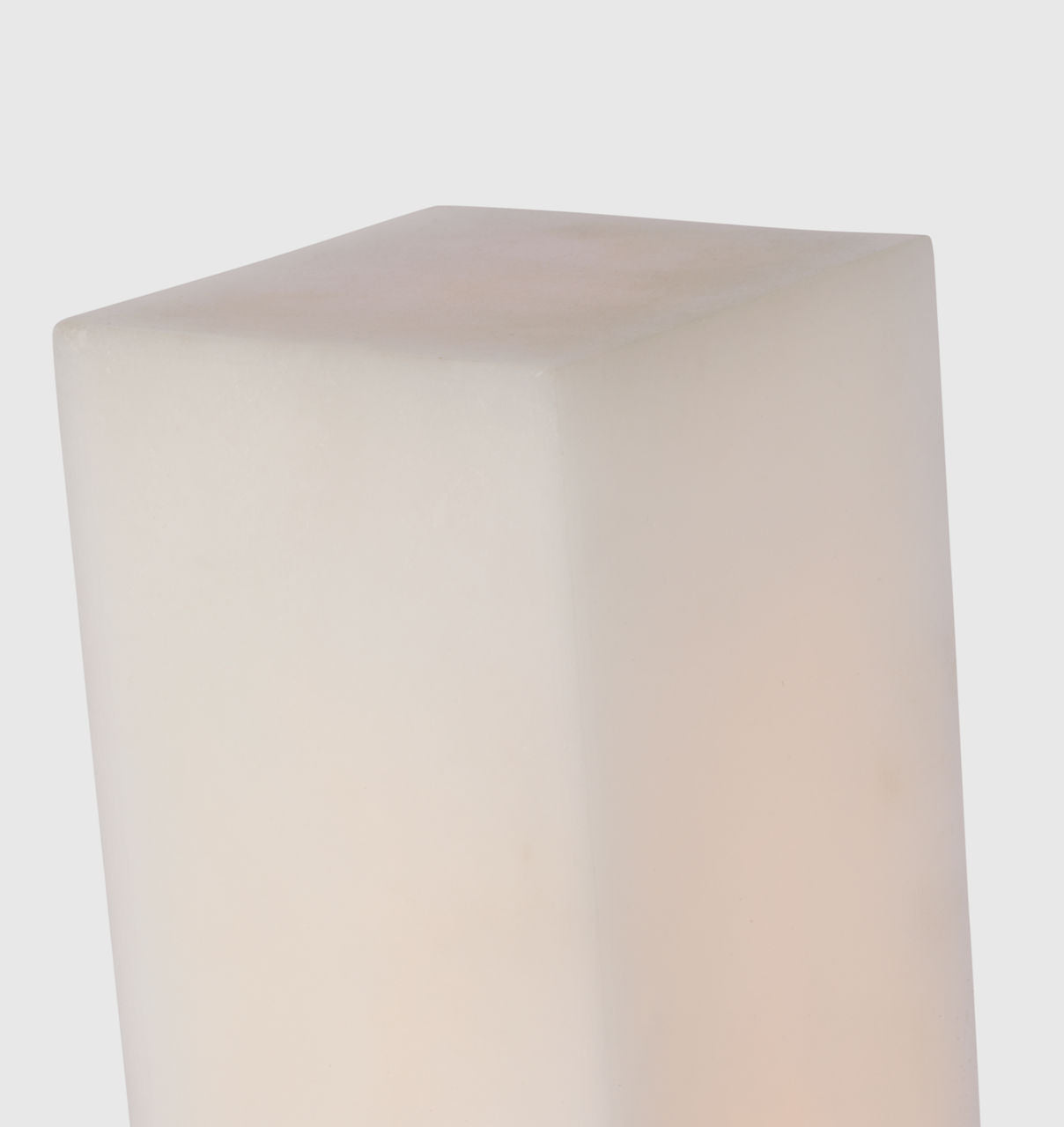 Covet 16" Rechargeable Table Lamp | Alabaster and Antique-Burnished Brass