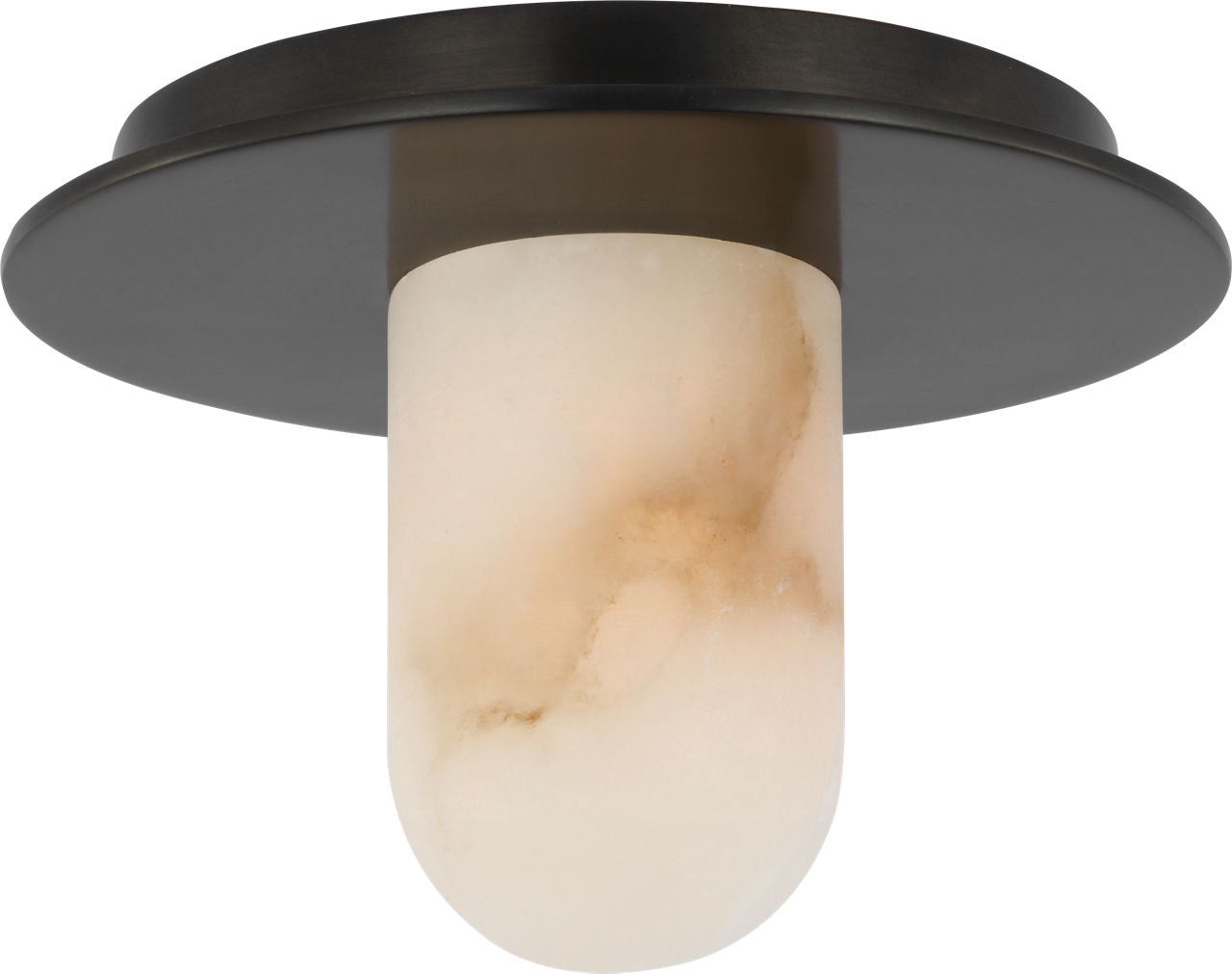 Fosse 6" Solitaire Flush Mount | Bronze | Alabaster