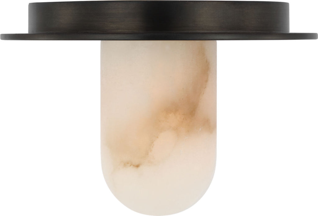 Fosse 6" Solitaire Flush Mount | Bronze | Alabaster