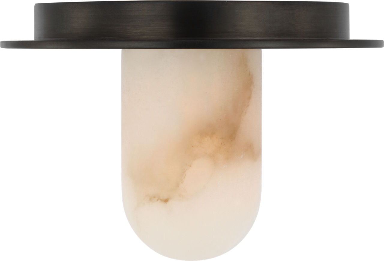 Fosse 6" Solitaire Flush Mount | Bronze | Alabaster