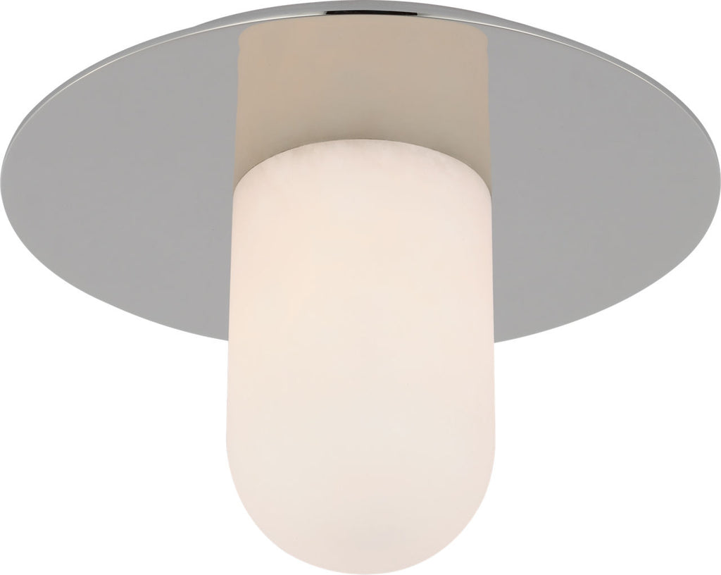 Fosse 8" Flush Mount | Polished Nickel | Alabaster