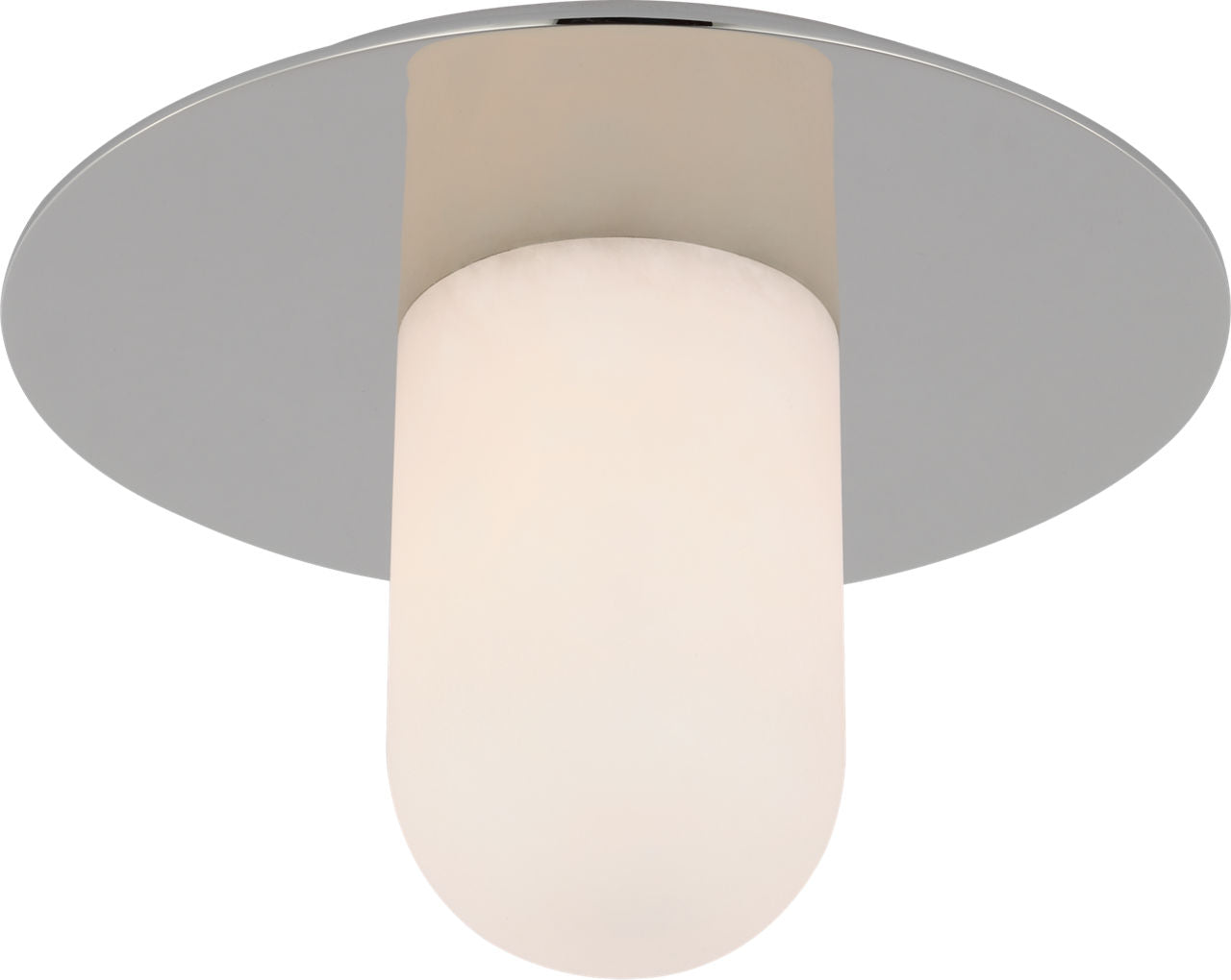 Fosse 8" Flush Mount | Polished Nickel | Alabaster