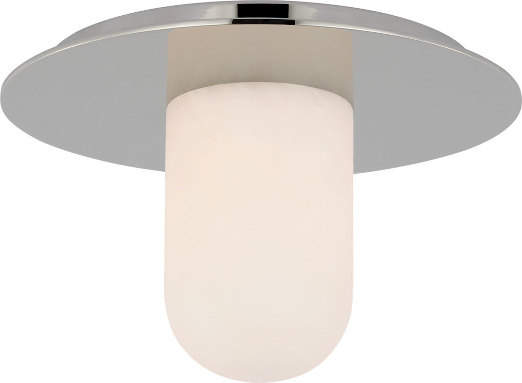 Fosse 8" Flush Mount | Polished Nickel | Alabaster