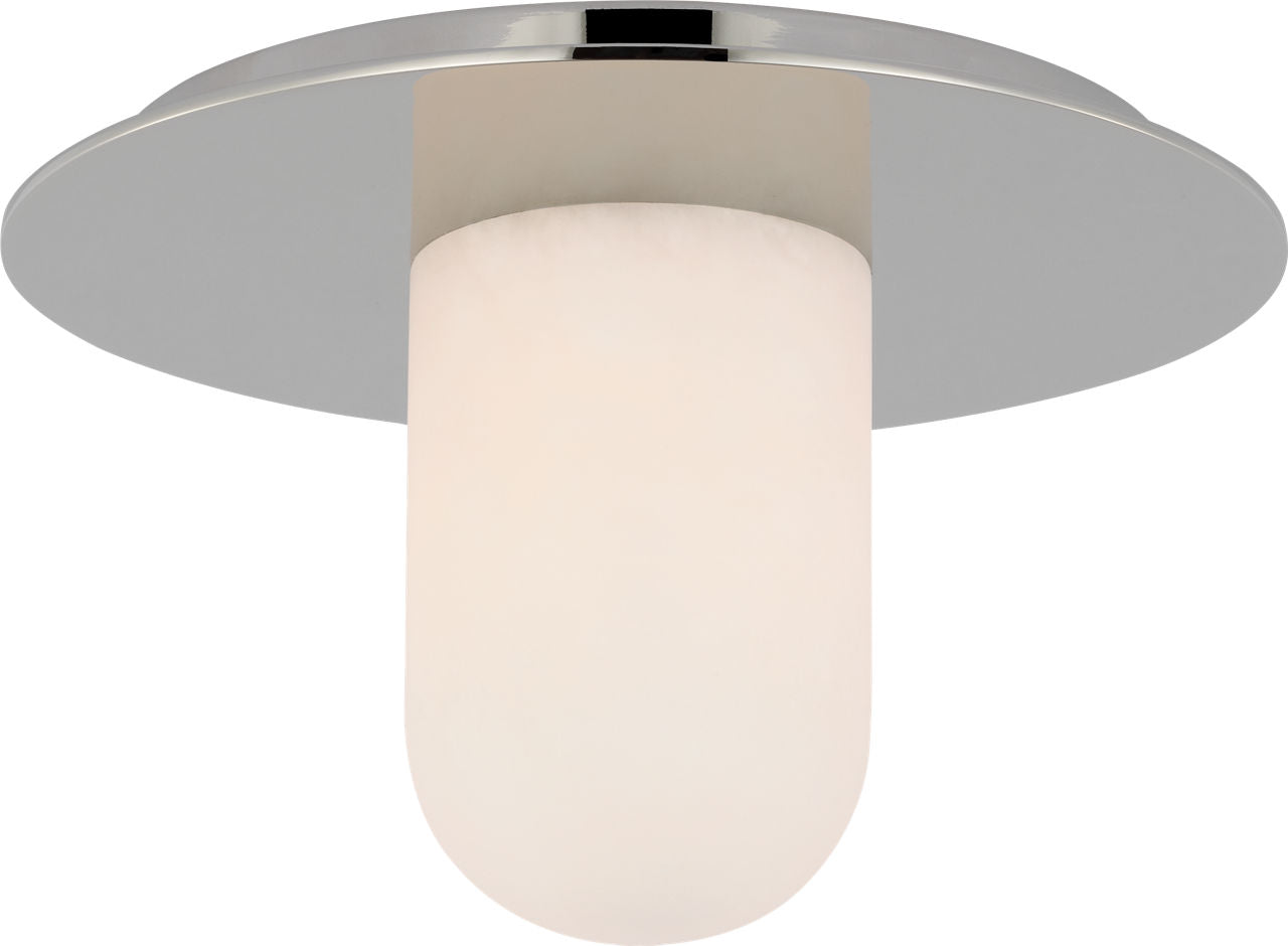 Fosse 8" Flush Mount | Polished Nickel | Alabaster