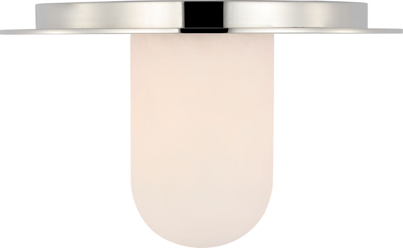 Fosse 8" Flush Mount | Polished Nickel | Alabaster