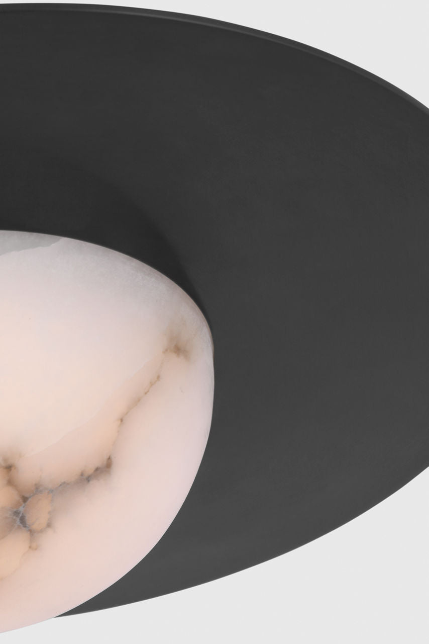 Fosse 15" Flush Mount | Bronze | Alabaster