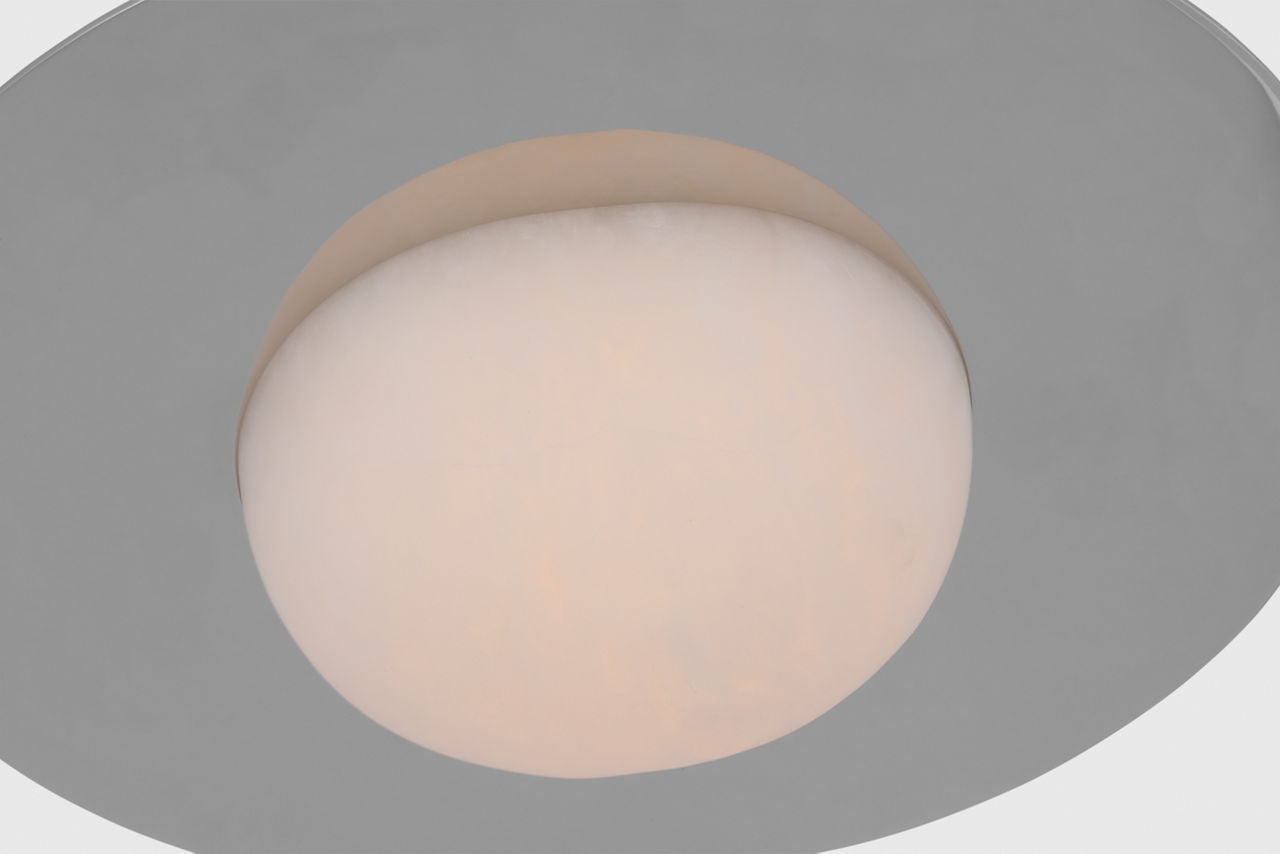 Fosse 15" Flush Mount | Polished Nickel | Alabaster