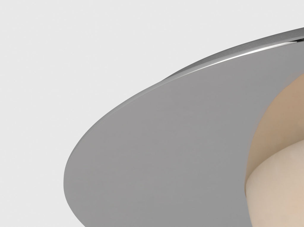 Fosse 15" Flush Mount | Polished Nickel | Alabaster