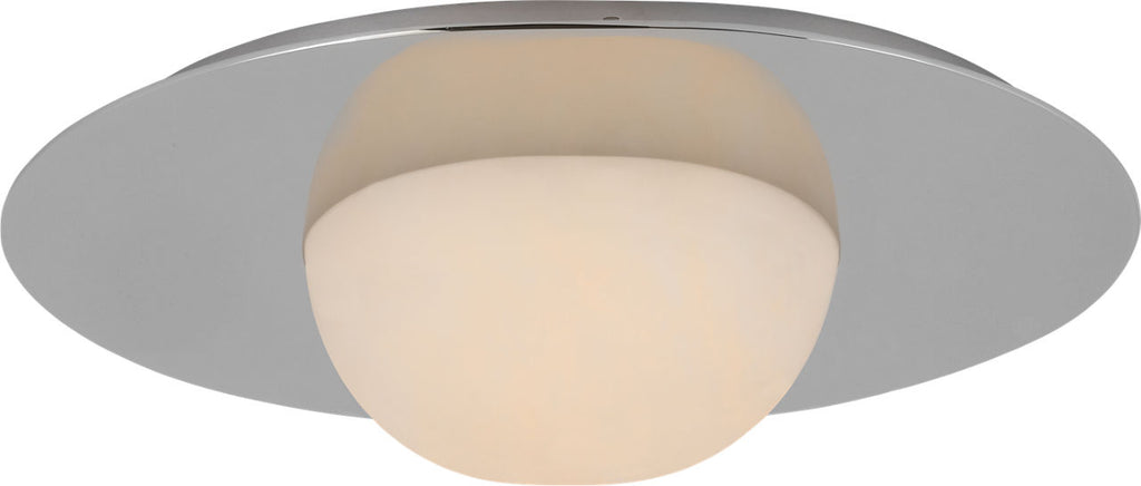 Fosse 15" Flush Mount | Polished Nickel | Alabaster