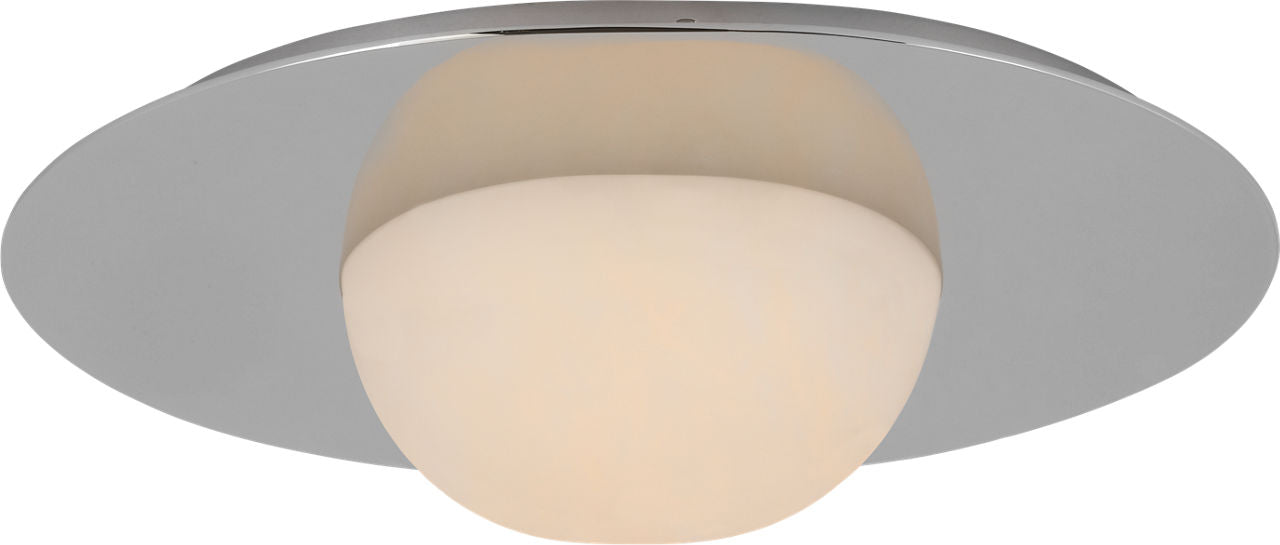 Fosse 15" Flush Mount | Polished Nickel | Alabaster